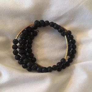 Beautiful bangle made of Hawaiian volcanic ash